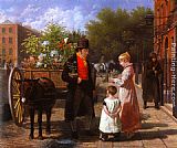 Jacques-laurent Agasse Canvas Paintings - The Flower Seller